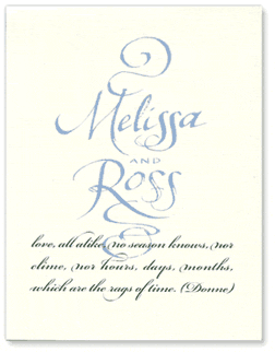 Calligraphic Wedding invitation